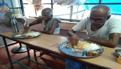 People receiving meals